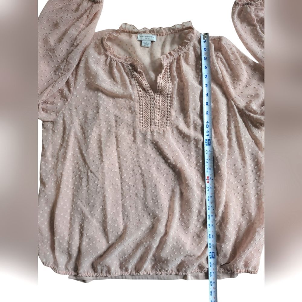 Liz Claiborne Pink Blouse with Built-in Tank Top Women's 1X - Picture 11 of 14